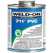 Weld-On 711 - 1 Pint of PVC Solvent Cements, Gray