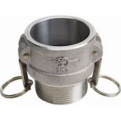 2-1/2 inch aluminum cam lock, with female coupler and male NPT, in silver color.
