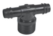 DIG 3/4 male adapter tee x 16 mm .520" ID insert connector