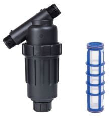 DIG 3/4 MNPT XL FILTER WITH POLYESTER SCREEN AND 3/4 FHT FLUSH CAP 155 mesh, Green