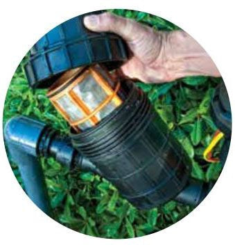 DIG 3/4 MNPT XL FILTER WITH POLYESTER SCREEN AND 3/4 FHT FLUSH CAP 155 mesh, Green