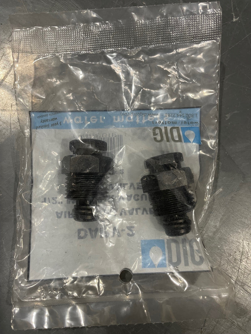 DIG DRV-2, 1/2 MNPT Air Vacuum Relief Valve Black, Pack of 2
