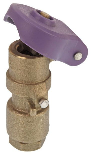 Aqualine, QC2-075RWL, 3/4" Brass 2pc. quick coupling valve w/locking purple vinyl cover for RW