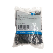Drip Emitter 12-Outlet Manifolds Accessory, Converter barb, Black