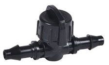 DIG- 16-007, 1/4 Barbed Inline Shut off Valve, Black