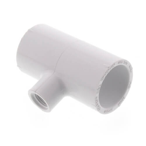 402-211, 1-1/2X1 PVC RED TEE SOCXFPT SCH40