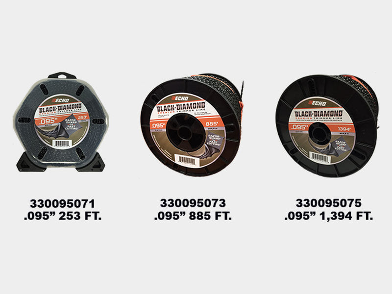 Echo 330095071, 253FT Trimmer Line .095 1LB BLACK DIAMOND