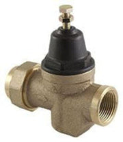 Brass valve with a white background