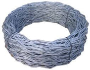 Coiled metal wire on a white background