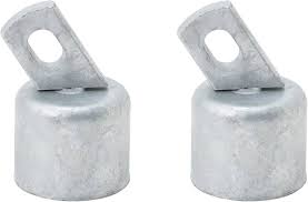 REND-1-5/8-GV-D, 1-5/8" Rail Ends - Galvanized - Domestic