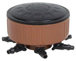 DIG- 06-506, 6-Outlet PC Drip Mainfolds Swivel side outlet, 1/2 FPT, 5.5 GPH per outlet, Brown
