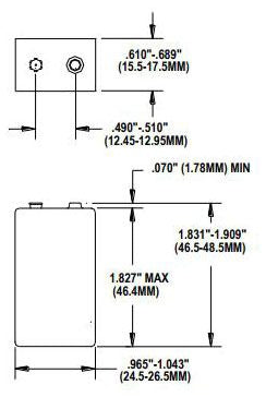 Christy-Rayovac 9 Volt Battery Carded, Each