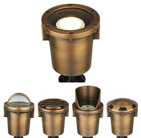 AMP- AWL-5004-B-BZ, HydraPro MR16 In-Grade Light (Lamp-Ready) Low Profile, Cast Brass, Waterproof