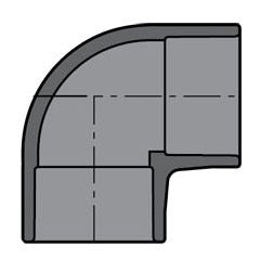 806-015, 1-1/2" PVC 90 ELL SOC SCH80