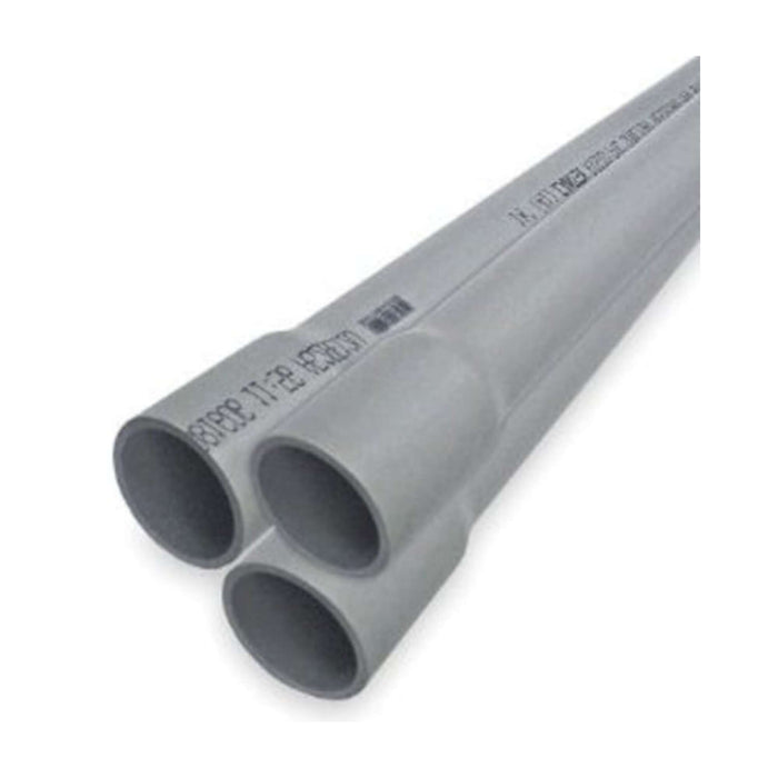 Two gray pipes on a white background