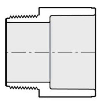 436-030, 3" PVC MALE ADAPTER MPTXSOC SCH40