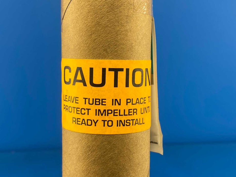 Roll of paper with a yellow caution label on a blue background