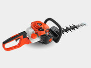 Echo hedge trimmer with orange, black, and gray coloring, featuring a straight shaft and double-sided blades.