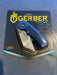 Gerber Industrial knife on a blue textured background