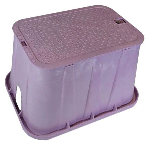 NDS- Standard Series 14" X 19" Rectangular Valve Boxes, Overlapping Cover Only-Reclaimed Water-Purple/Purple