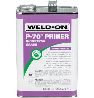 Weld-On P-70 Primer can with purple label