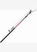 Fishing rod with a red accent on a white background