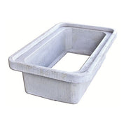 Rectangular gray concrete box