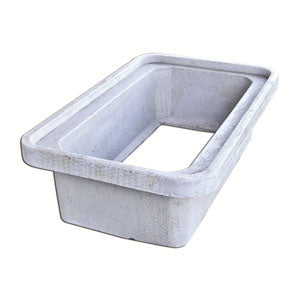 Rectangular gray concrete box