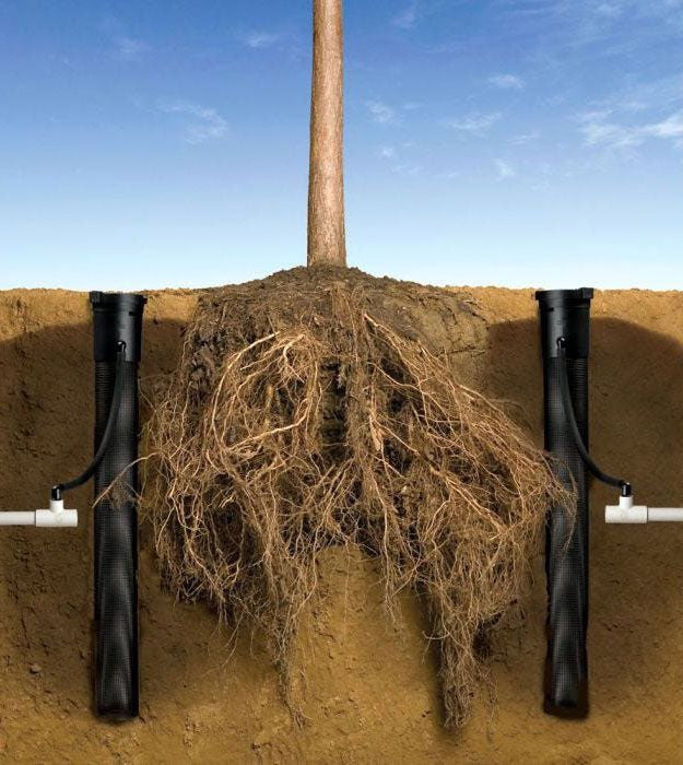 Rain Bird RWS-M-B-1401, 18" Root Watering System-Mini With 4" Vandal-Resistant Locking Grate 1401 Bub