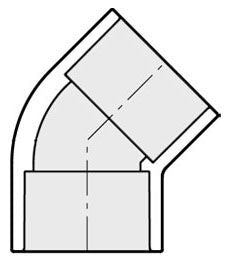 3" PVC 45 ELL SOC SCH40