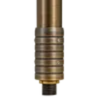 Bronze-colored metal fitting on a white background