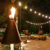 Tiki-LED-Assbl, 2-in- 1 Polynesian Tiki Torch Light (Bronze), kit complete with lg. ground stake, stem, wick and LED