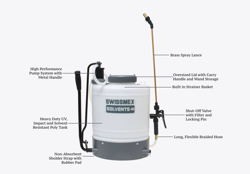 DS-8401, 4 Gallon Solvent/Form Oil Back Pack Sprayer