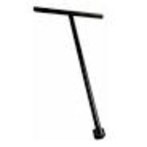 Black T-shaped tool on a white background