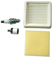 An Echo Tune-Up Kit including a fuel filter, air filter, pre-filter, and a spark plug for power tools.
